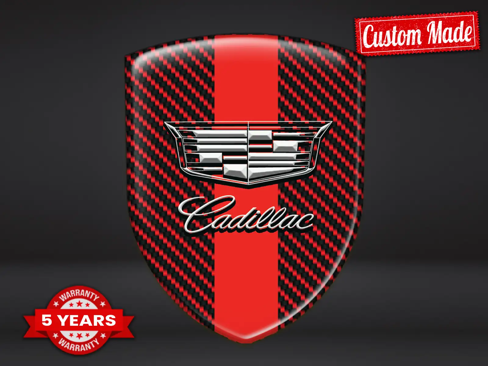 Cadillac Autoadhesiva Calcomanía Acabado Superior Cúpula  ST